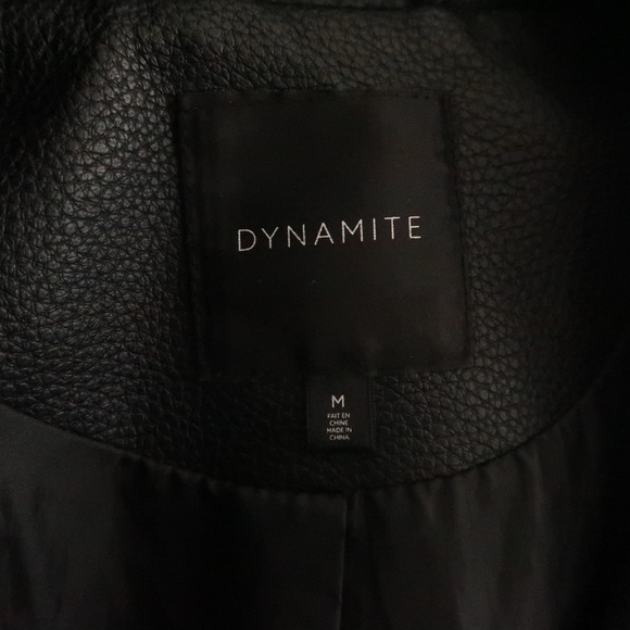 Dynamite BLACK Leather Jacket - Picture 2 of 5
